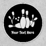 Bowler Bowling Ball Pins Custom Patch
