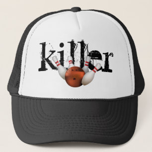 Bowler Bowling Pin Killer Cool League Trucker Hat