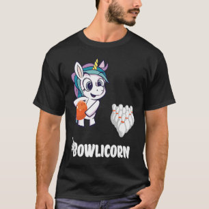 Bowler Bowling Unicorn Strike Bowling Pin Bowling  T-Shirt