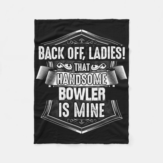 Bowler Bowling Wife Shirt  Fleece Blanket (Front)