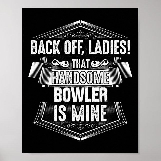 Bowler Bowling Wife Shirt  Poster (Front)