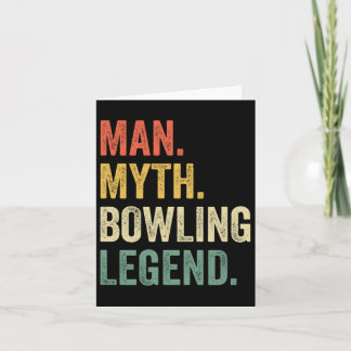 Bowler Funny Man Myth Bowling Team Legend Vintage Card