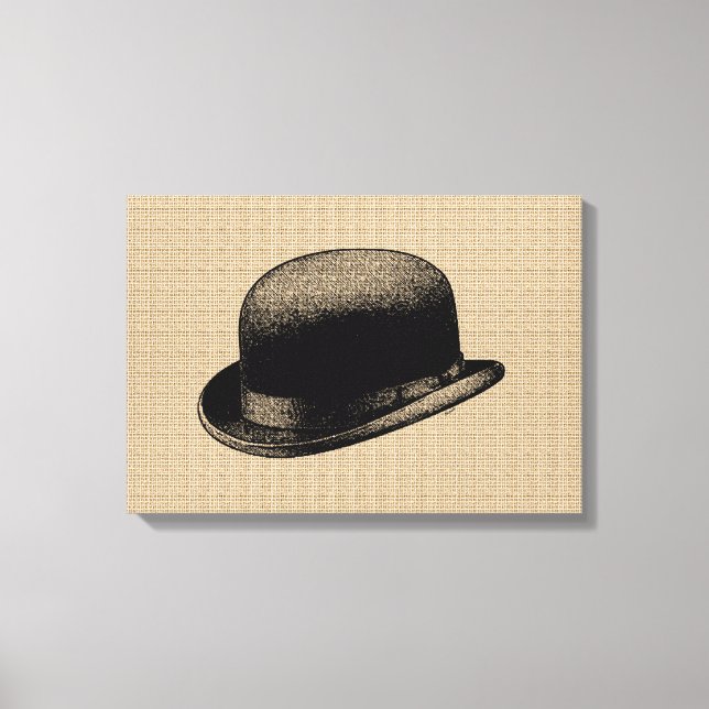 Bowler Hat on canvas Print (Front)