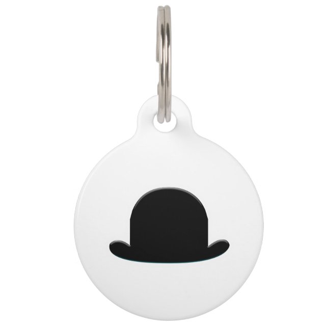 Bowler Hat Pet Name Tag (Front)
