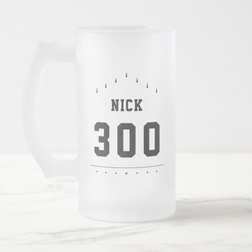 Bowler Name  Bowling High Score Personalized Frosted Glass Beer Mug
