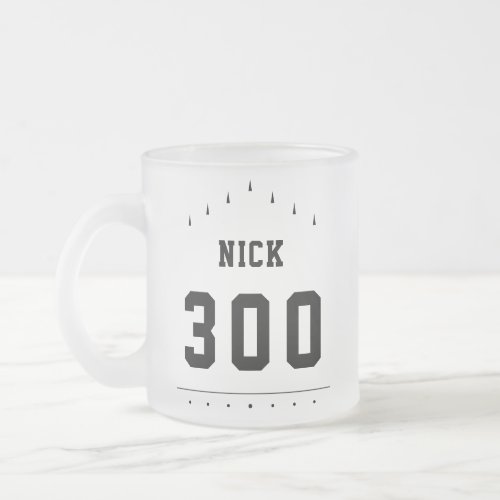 Bowler Name  Bowling High Score Personalized Frosted Glass Coffee Mug