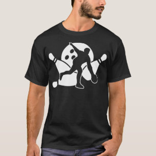 Bowler Silhouette Bowling Skittles Tournament Gift T-Shirt