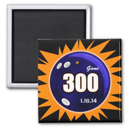 Bowlers 300 Perfect Game Bowling Ball Design Magnet