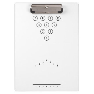 Bowler's Best Friend Bowling Pins and Lane Chart Clipboard