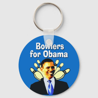 Bowlers for Obama Political Keychain