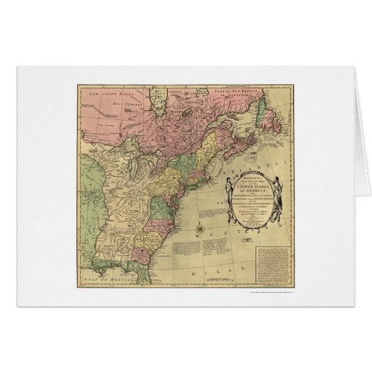 Bowles Map of America 1784 Cards (Front Horizontal)