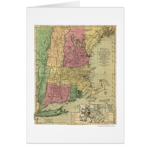 Bowles Map of New England 1784