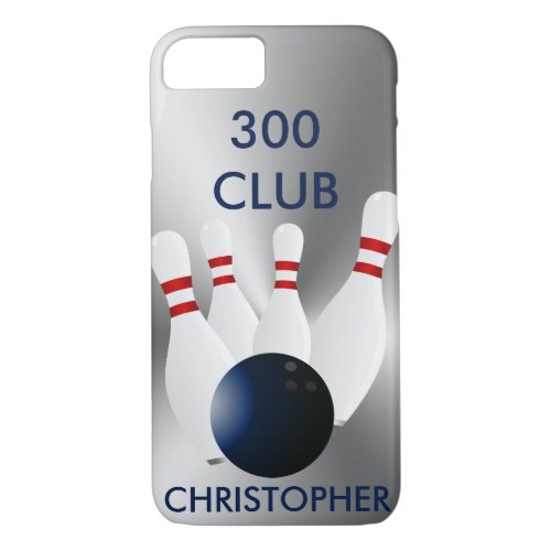 Bowling 300 Club Personalized iPhone 87 Case