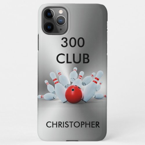 Bowling 300 Club Personalized iPhone 11Pro Max Case
