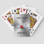 Bowling 300 Club Personalized Poker Cards