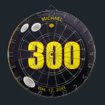Bowling, 300 Perfect Game, Bowling Ball Design, Da Dart Board<br><div class="desc">The perfect game in bowling is the accomplishment of rolling twelve consecutive strikes in a single game.  An honor achieved by only a few can be honored with a unique memento for a treasured keepsake.  Personalize by changing to the bowler's name and the date bowled.</div>
