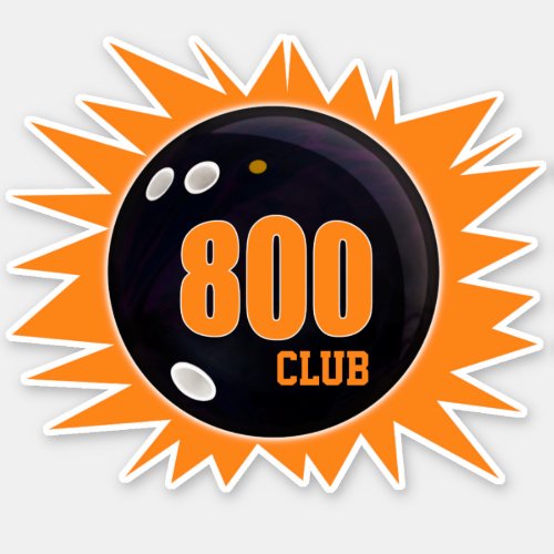 Bowling 800 Series Club Bowling Ball Vinyl Sticker