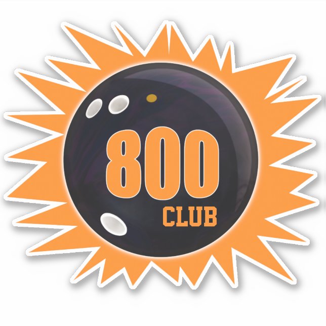 Bowling 800 Series Club, Bowling Ball, Vinyl Sticker (Front)
