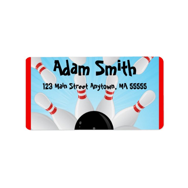 Bowling Address Labels (Front)