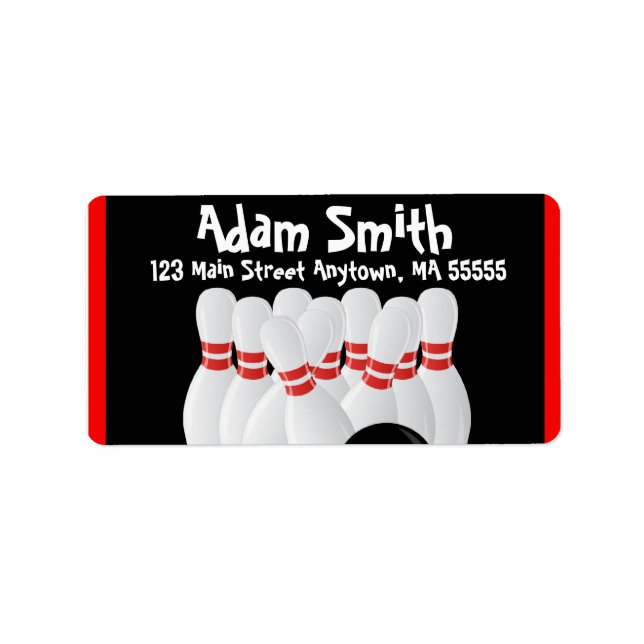 Bowling Address Labels (Front)