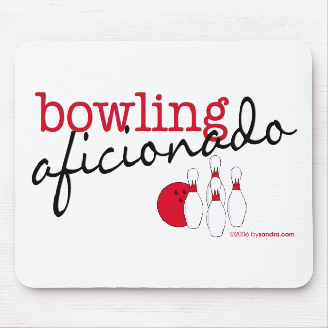 Bowling Aficionado Mouse Pad (Front)