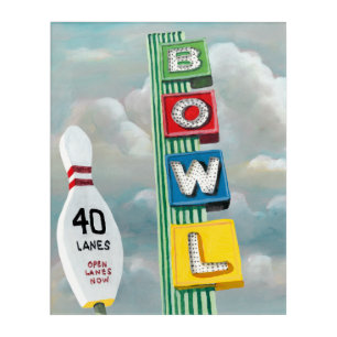 Bowling Alley Artwork Acrylic Print