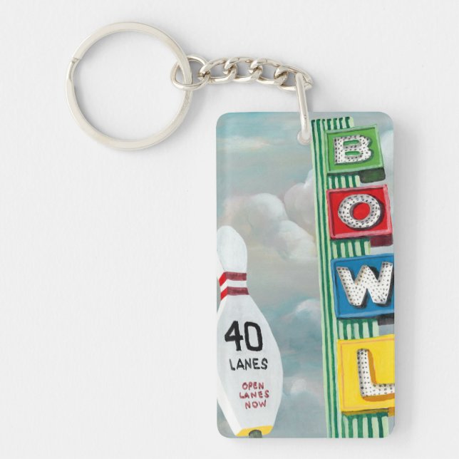Bowling Alley Artwork Keychain (Front)