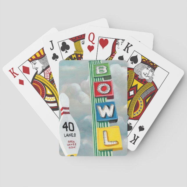 Bowling Alley Artwork Poker Cards (Back)