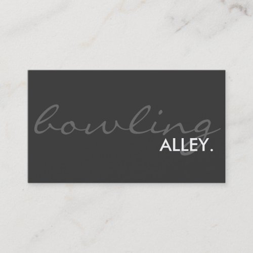 bowling alley color customizable business card