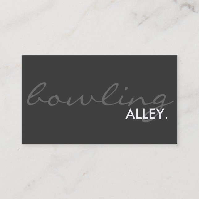 bowling alley. (color customizable) business card (Front)