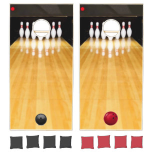 Bowling Alley Cornhole Set