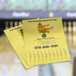 Bowling Alley, Kids Bowling Leagues, Instructors Flyer<br><div class="desc">Promote your bowling alley, advertise new bowling leagues, or let the world know about your bowling instruction services. This flyer is ready to be personalized with your information, and features a tear off strips style design that's perfect for hanging up in coffee shops or community bulletin boards. You will need...</div>