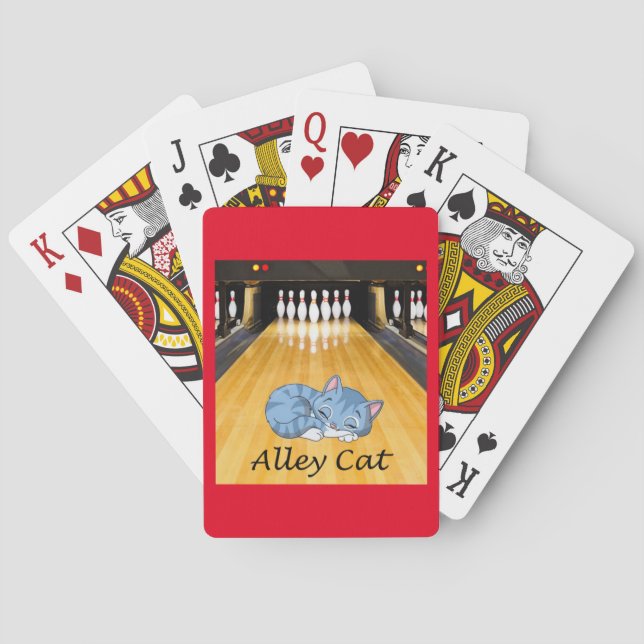 Bowling Alley Pastime Play the Alley Cat Card (Back)