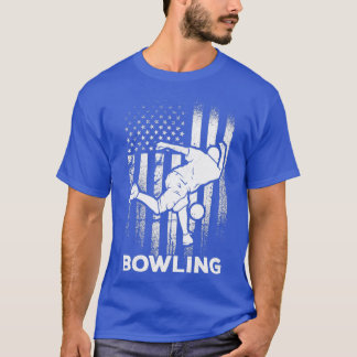 Bowling American Flag Bowling Team Bowling Flag Bo T-Shirt