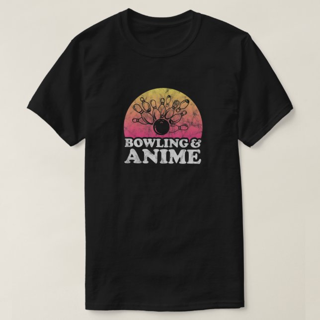 Bowling and Anime T-Shirt (Design Front)
