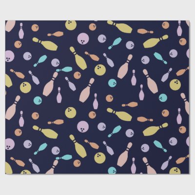 Bowling and Ball Pattern Wrapping Paper