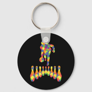 Bowling Autism Awareness Tee For Autism Awareness Keychain