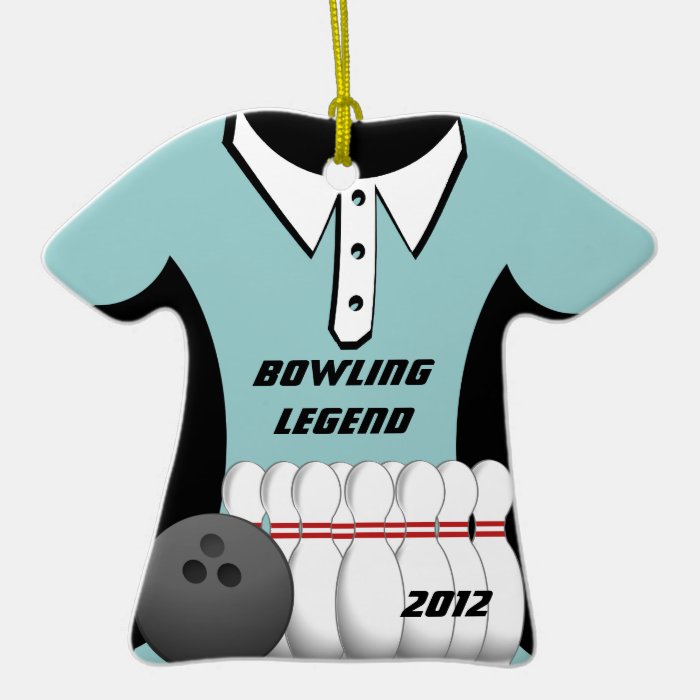 Bowling Award Jersey Christmas Ornament