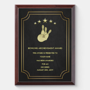 Bowling Award Plaque