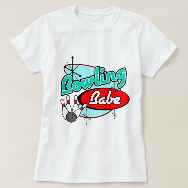 Bowling Babe T-Shirt (Design Front)