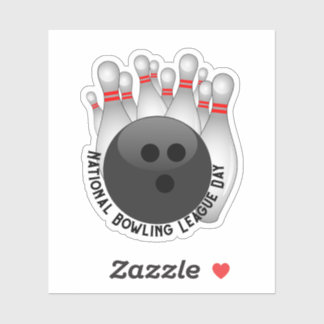 Bowling Ball and Bowling Pins Sticker