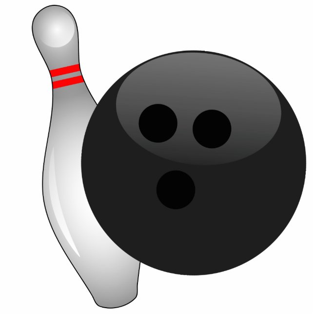 Bowling Ball and Pin Ornament (Front)