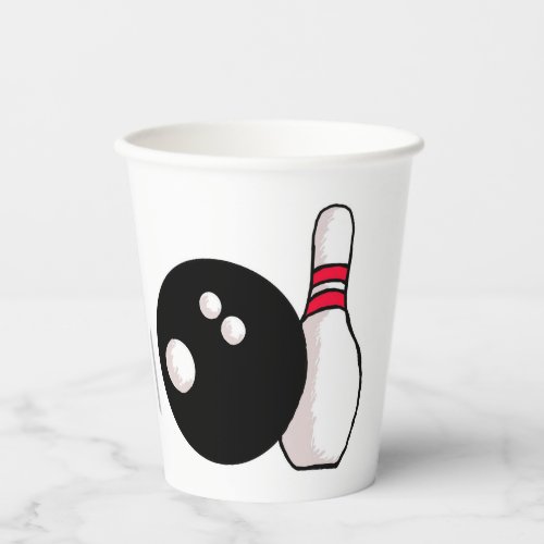 Bowling Ball and Pin paper cups