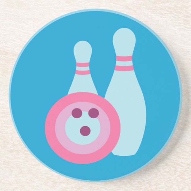 Bowling Ball and Pins Coaster (Front)