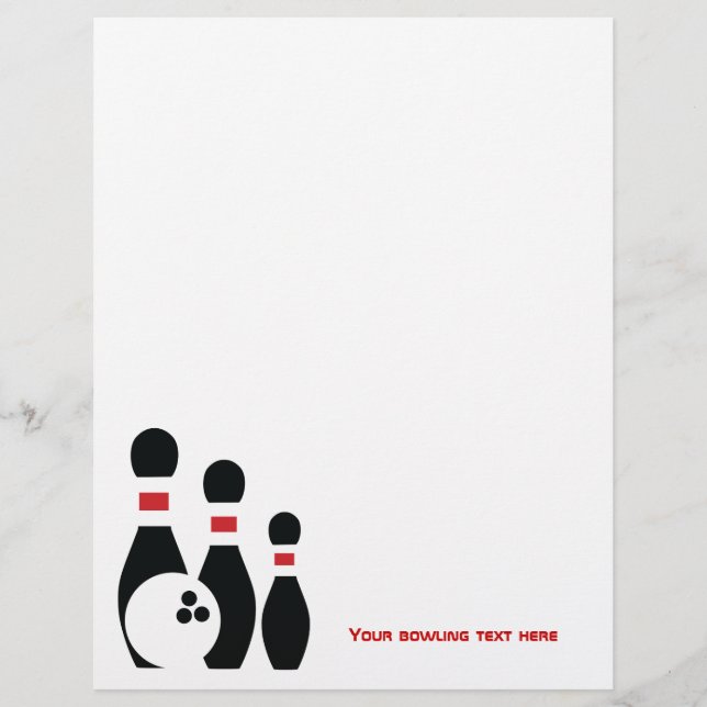 Bowling ball and pins custom flyer (Front)