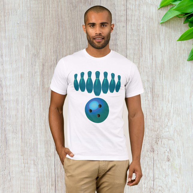 Bowling Ball and Pins Fun Sports T-Shirt (Creator Uploaded)