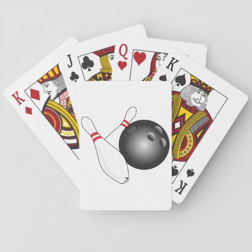 Bowling Ball and Pins Poker Cards