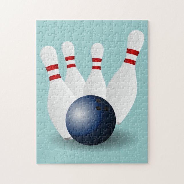 Bowling Ball and Pins Puzzle (Vertical)
