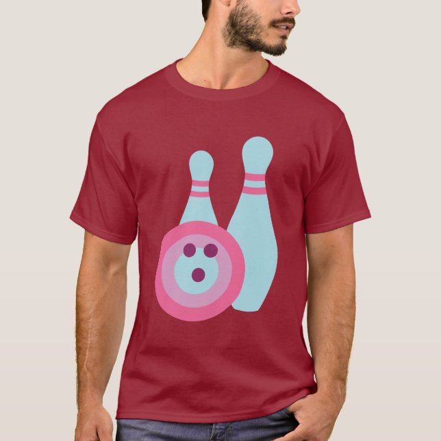 Bowling Ball and Pins T-Shirt (Front)