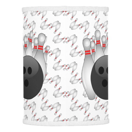 Bowling Ball And Ten Pins Lamp Shade (Back)